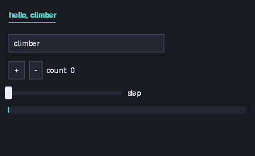 the counter, rendered offscreen